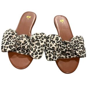 H&M Leopard Brown Sandals Size 8 (39)